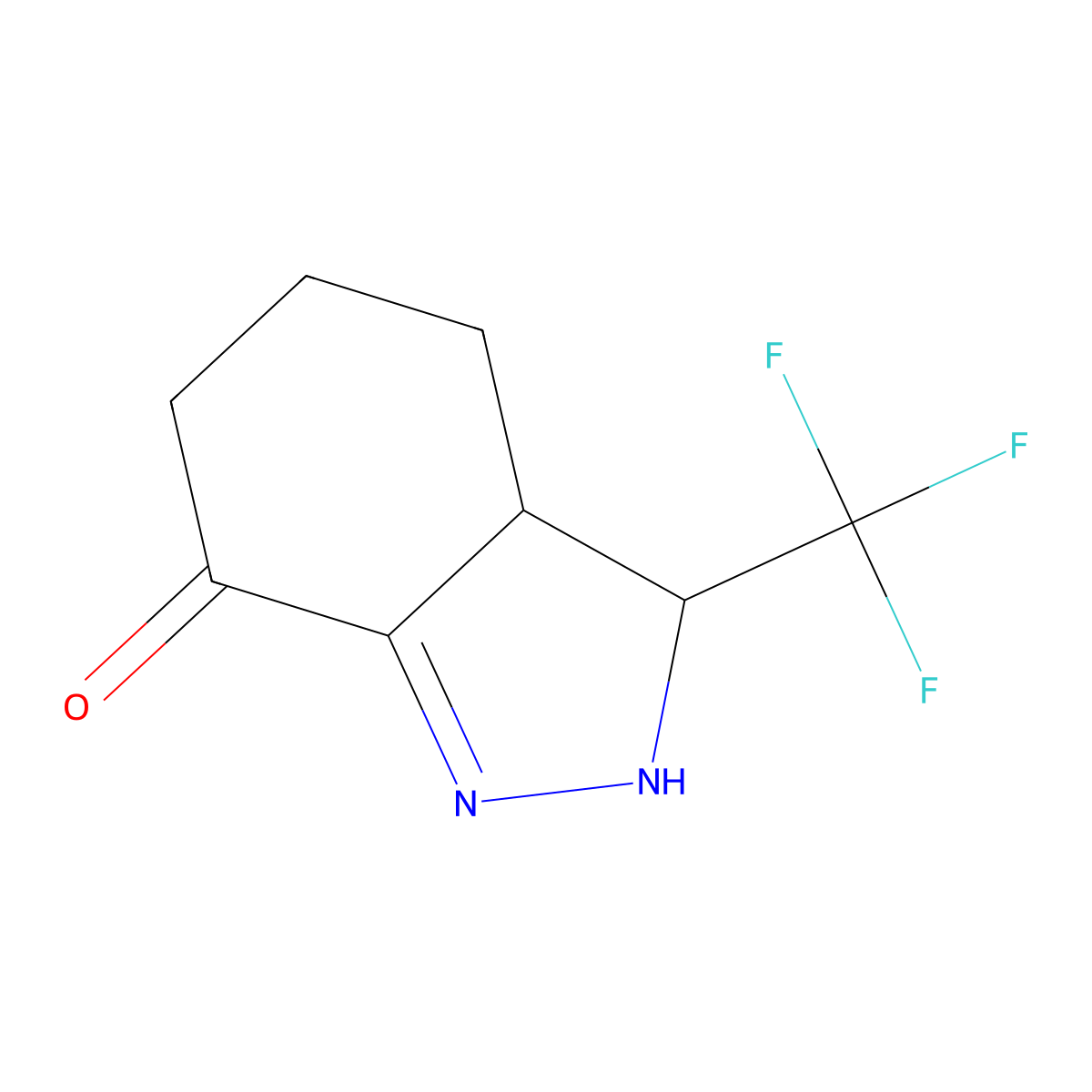 3-(trifluoromethyl)-3,3a,4,5,6,7-hexahydro-2H-indazol-7-one molecular structure, CAS 2649080-91-9