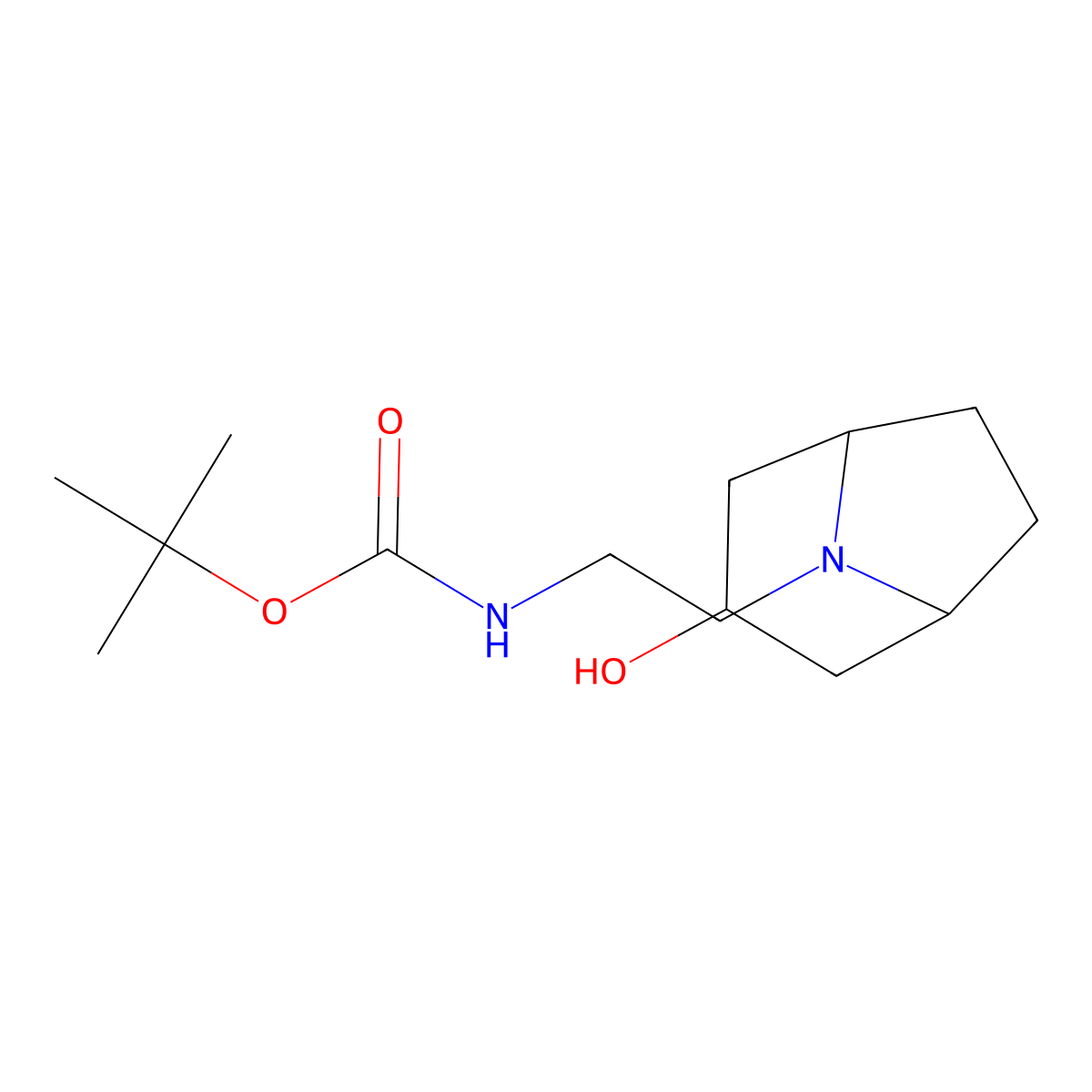 tert-butyl N-(2-{3-hydroxy-8-azabicyclo[3.2.1]octan-8-yl}ethyl)carbamate molecular structure, CAS 2649083-97-4