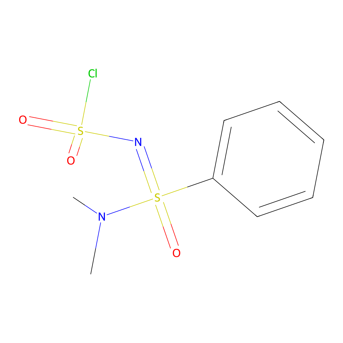 N-{[(chlorosulfonyl)imino](oxo)phenyl-lambda6-sulfanyl}-N-methylmethanamine molecular structure, CAS 2649084-01-3