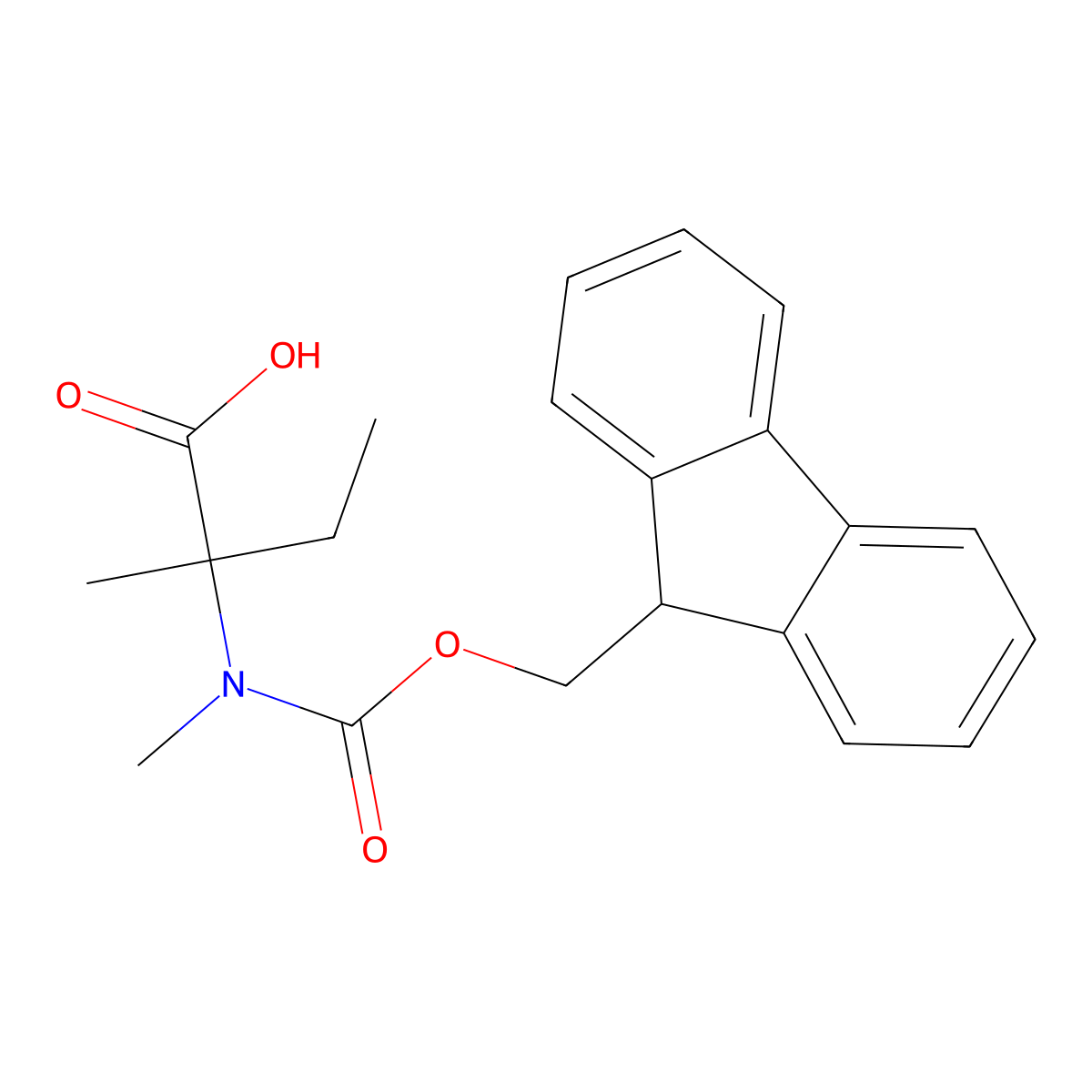 2-({[(9H-fluoren-9-yl)methoxy]carbonyl}(methyl)amino)-2-methylbutanoicacid molecular structure, CAS 2649084-76-2