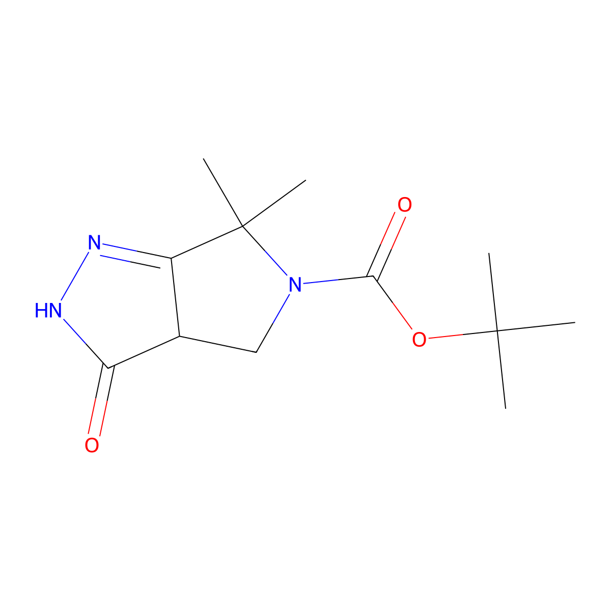 tert-butyl 6,6-dimethyl-3-oxo-2H,3H,3aH,4H,5H,6H-pyrrolo[3,4-c]pyrazole-5-carboxylate molecular structure, CAS 2649086-44-0