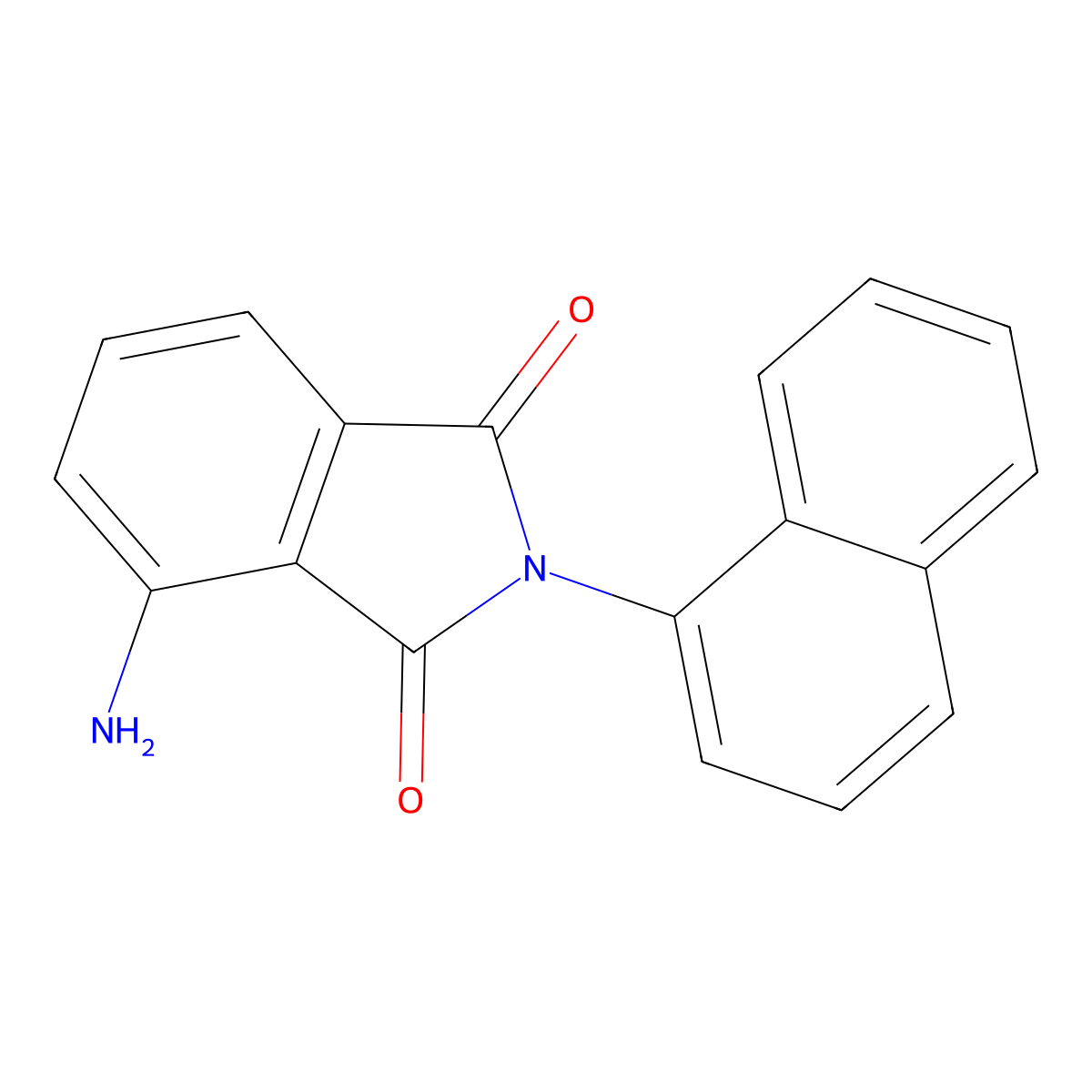 4-Amino-2-(naphthalen-1-yl)isoindoline-1,3-dione molecular structure, CAS 26491-09-8