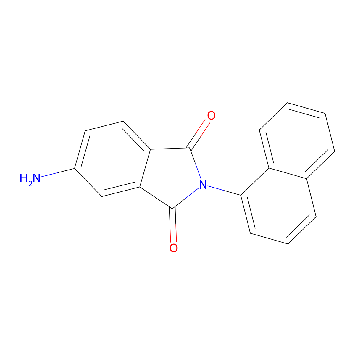5-Amino-2-(naphthalen-1-yl)isoindoline-1,3-dione molecular structure, CAS 26491-10-1