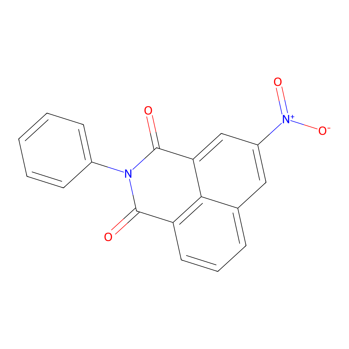 5-Nitro-2-phenylbenzo[de]isoquinoline-1,3-dione molecular structure, CAS 26491-50-9