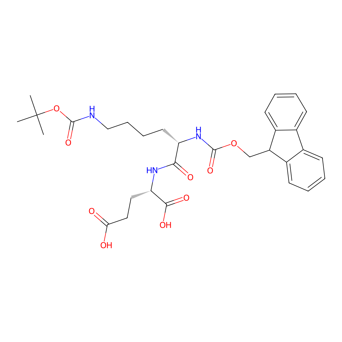Fmoc-Lys(Boc)-Glu-OH molecular structure, CAS 2649105-23-5