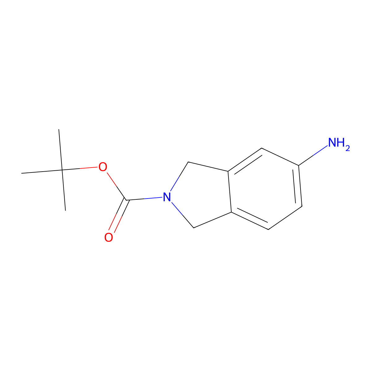tert-butyl 5-amino-2,3-dihydro-1H-isoindole-2-carboxylate molecular structure, CAS 264916-06-5