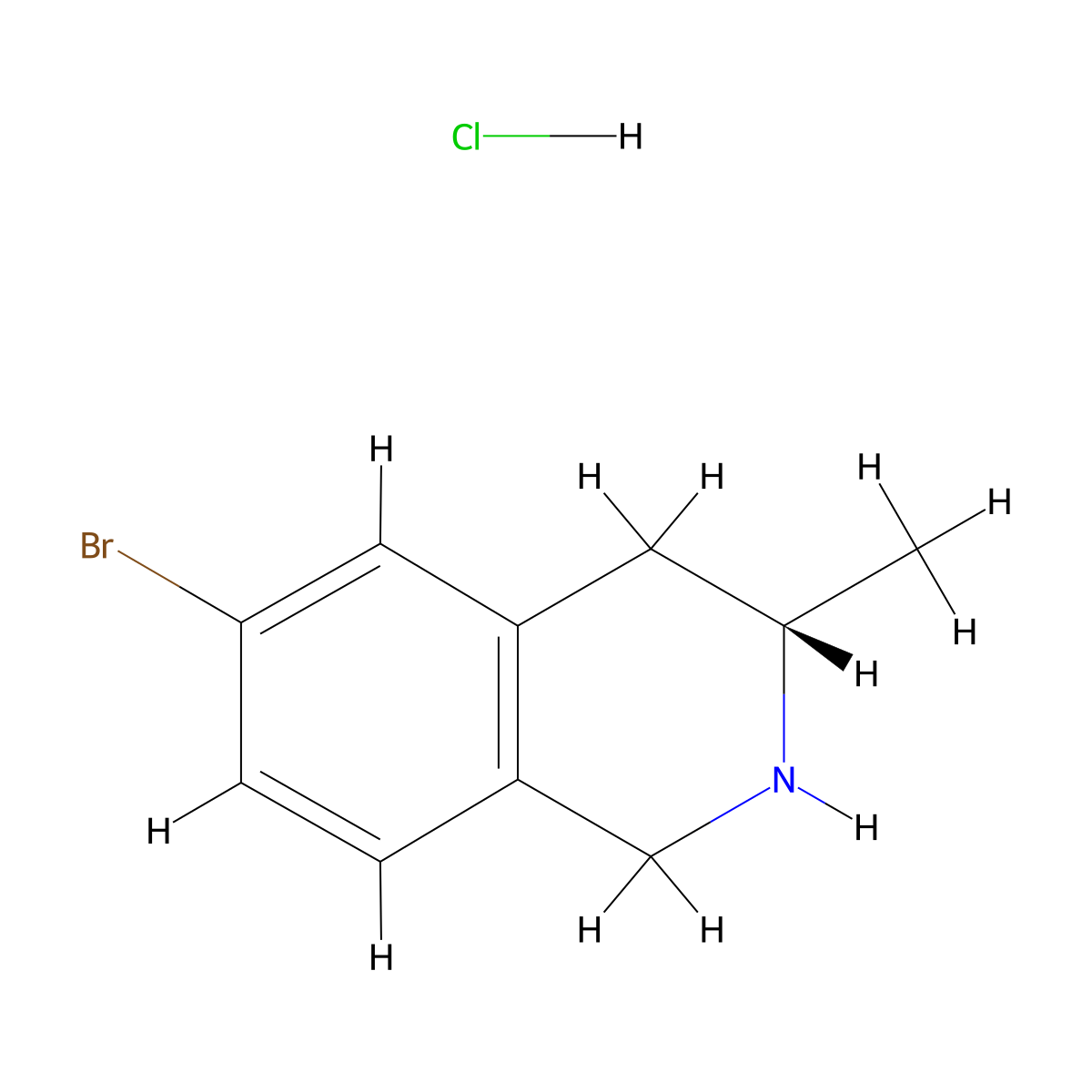 (S)-6-Bromo-3-methyl-1,2,3,4-tetrahydro-isoquinoline hydrochloride molecular structure, CAS 2649263-48-7