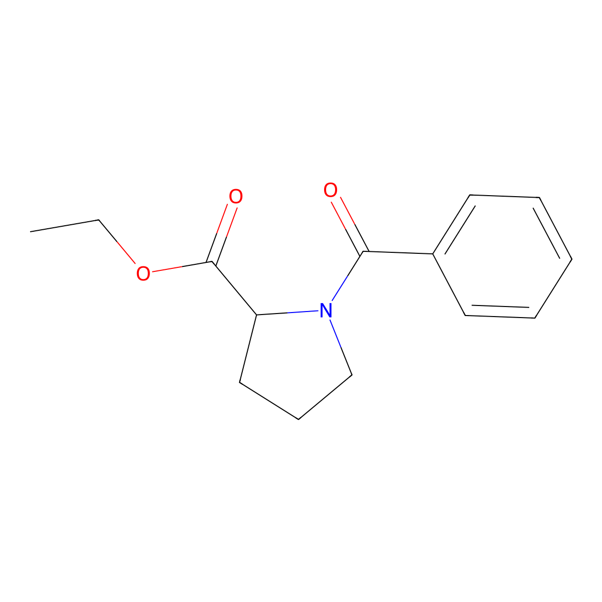 Ethyl 1-benzoylpyrrolidine-2-carboxylate molecular structure, CAS 2649282-22-2