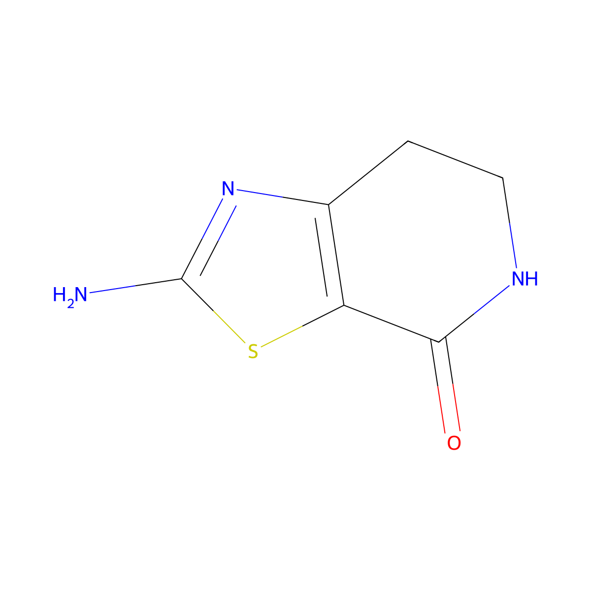 2-Amino-6,7-dihydrothiazolo[5,4-c]pyridin-4(5H)-one molecular structure, CAS 26493-11-8