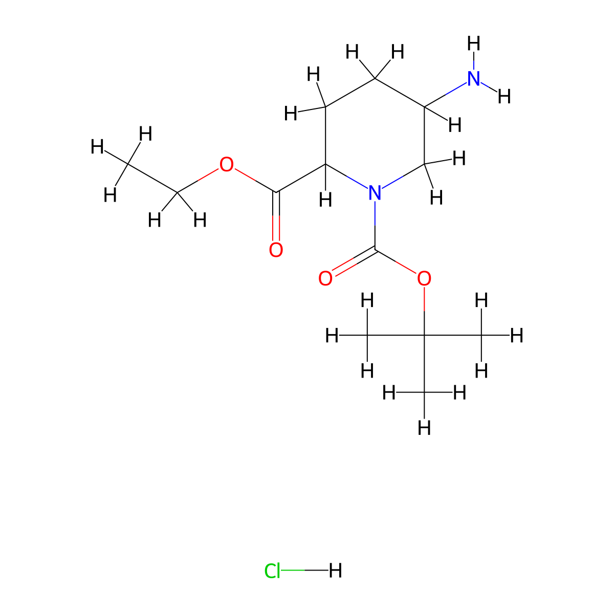 1-Boc-5-amino-piperidine-2-carboxylic acid ethyl ester hydrochloride molecular structure, CAS 2649308-13-2
