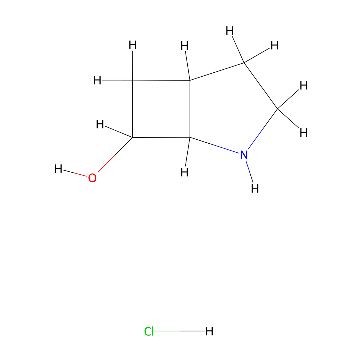 2-Azabicyclo[3.2.0]heptan-7-ol hydrochloride molecular structure, CAS 2649308-14-3