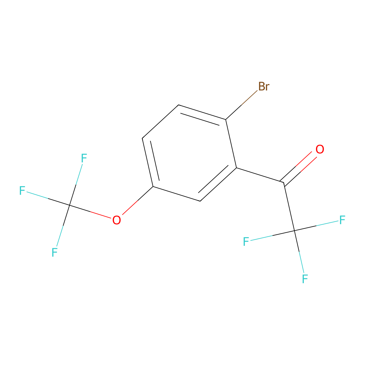 2'-Bromo-5'-(trifluoromethoxy)-2,2,2-trifluoroacetophenone molecular structure, CAS 2649322-85-8