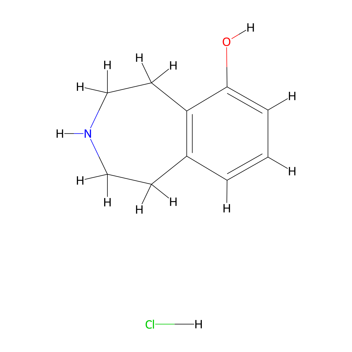 2,3,4,5-tetrahydro-1H-3-benzazepin-6-ol hydrochloride molecular structure, CAS 2649322-91-6