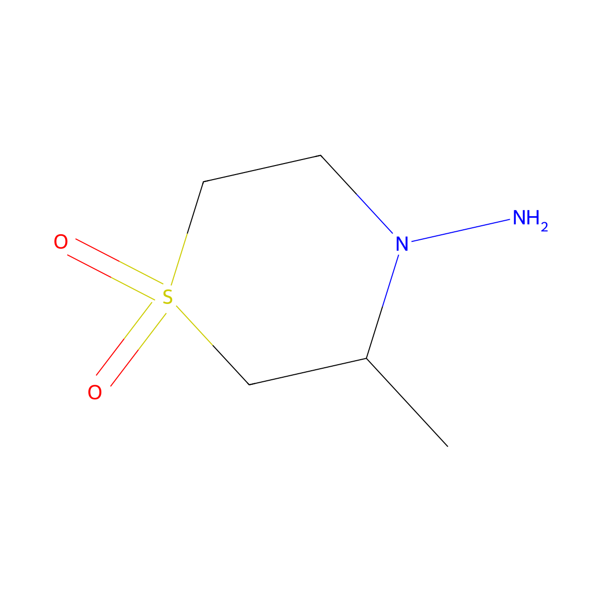 3-Methylthiomorpholin-4-amine 1,1-dioxide molecular structure, CAS 26494-77-9