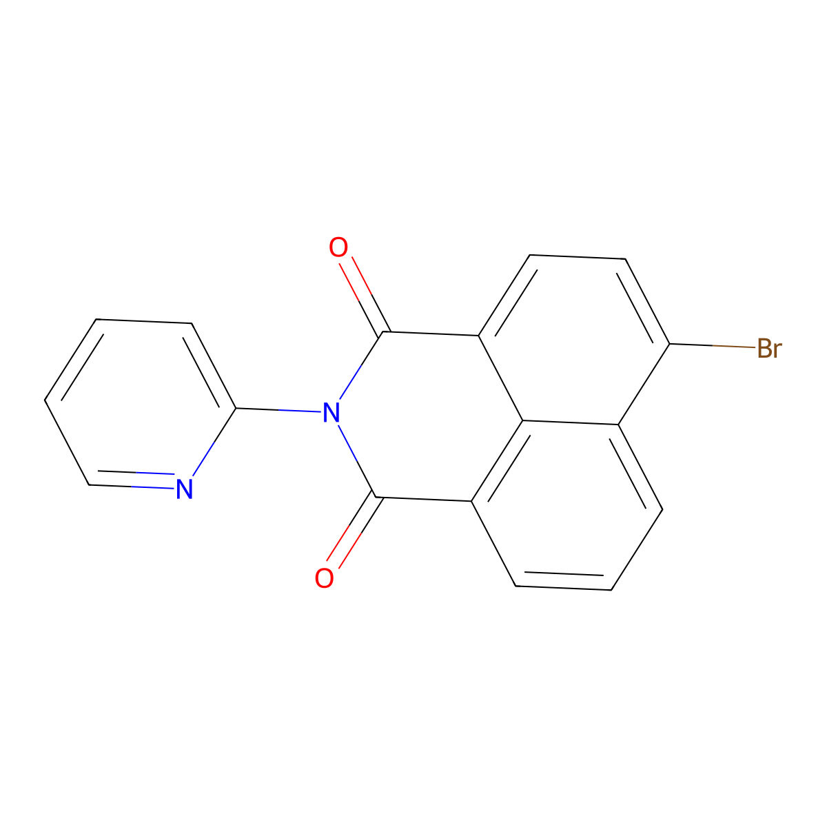 N-Pyridinyl-4-bromo-1,8-naphthalimide molecular structure, CAS 26495-96-5