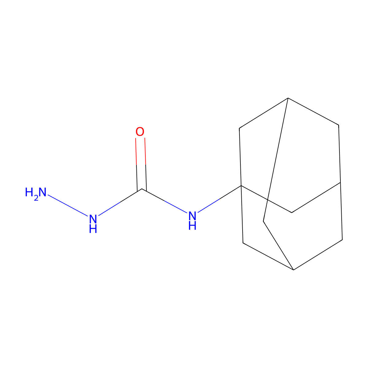 N-1-adamantylhydrazinecarboxamide molecular structure, CAS 26496-36-6