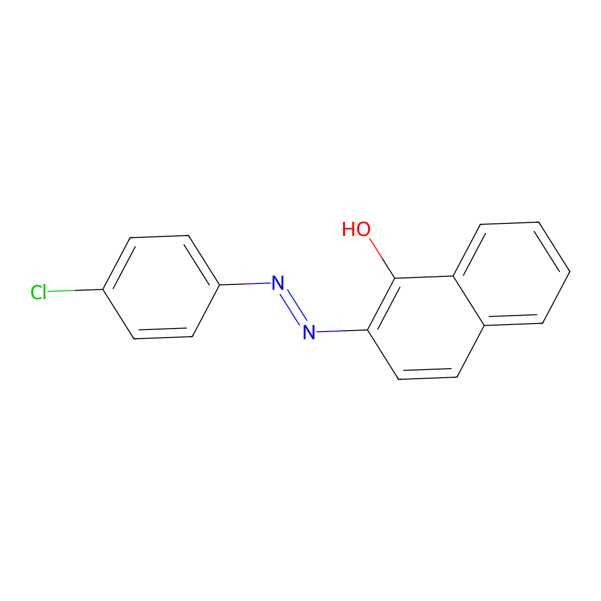 1-Naphthalenol, 2-[(4-chlorophenyl)azo]- molecular structure, CAS 26496-69-5