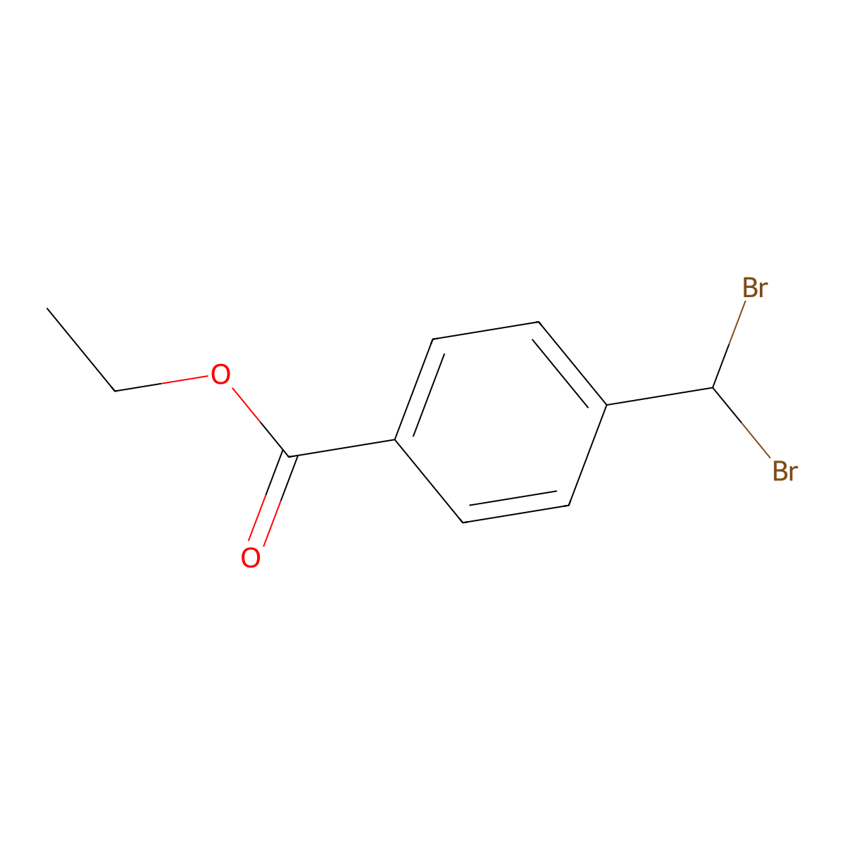 Ethyl 4-(dibromomethyl)benzoate molecular structure, CAS 26496-95-7