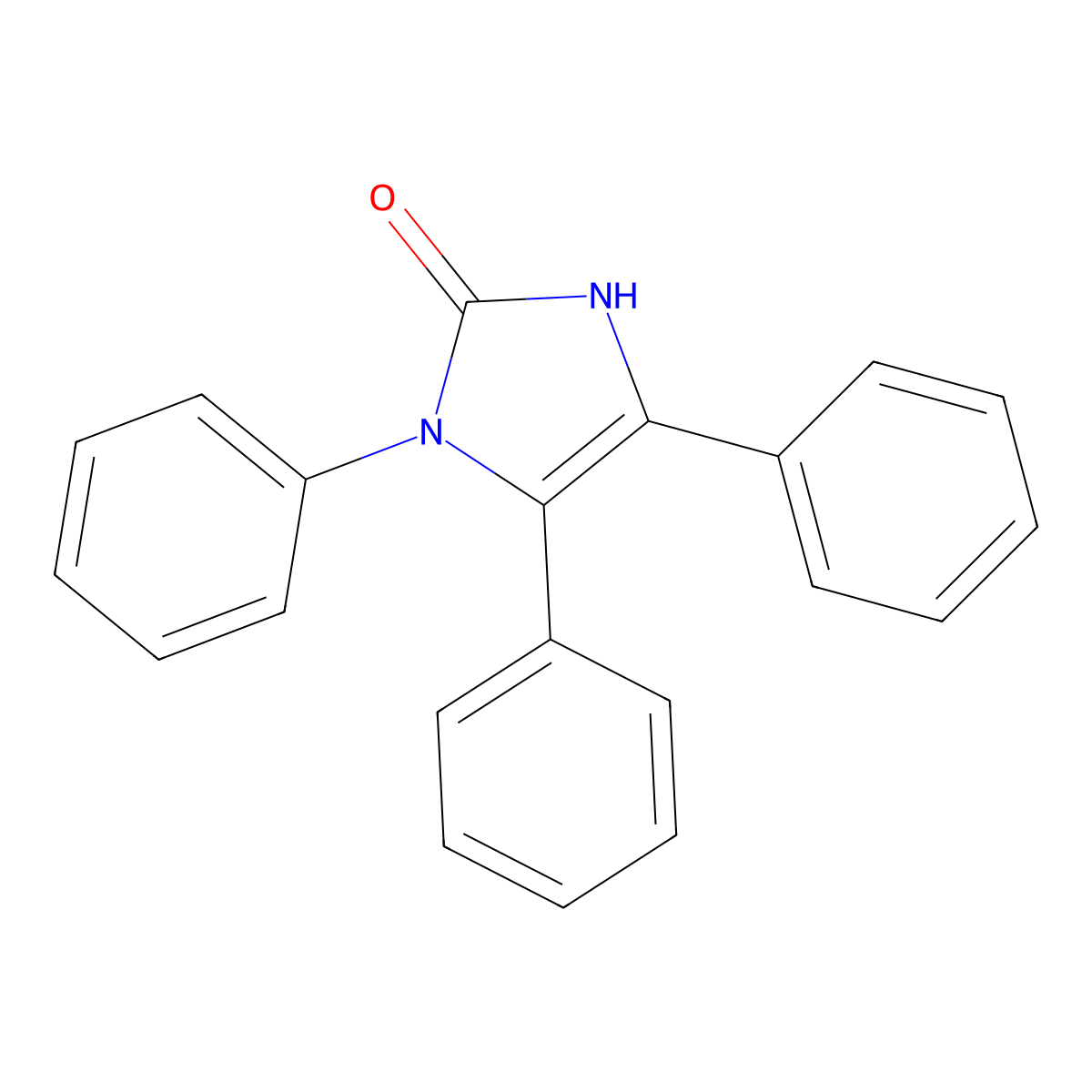 1,4,5-Triphenyl-1,3-dihydro-2H-imidazol-2-one molecular structure, CAS 26497-68-7