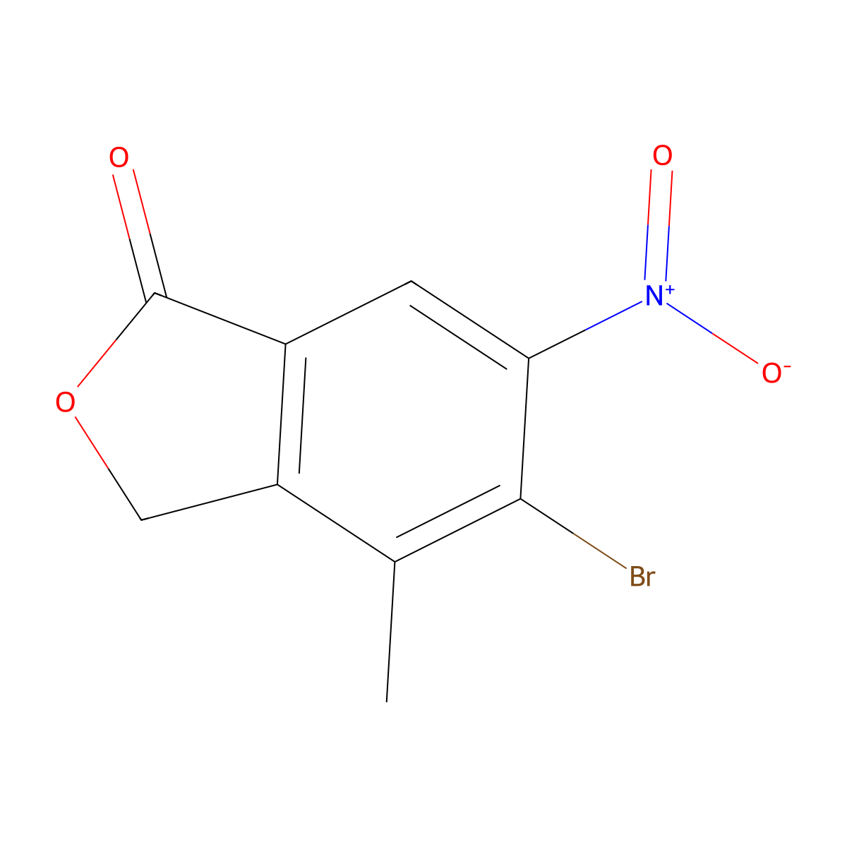 5-Bromo-4-methyl-6-nitroisobenzofuran-1(3H)-one molecular structure, CAS 2649788-94-1