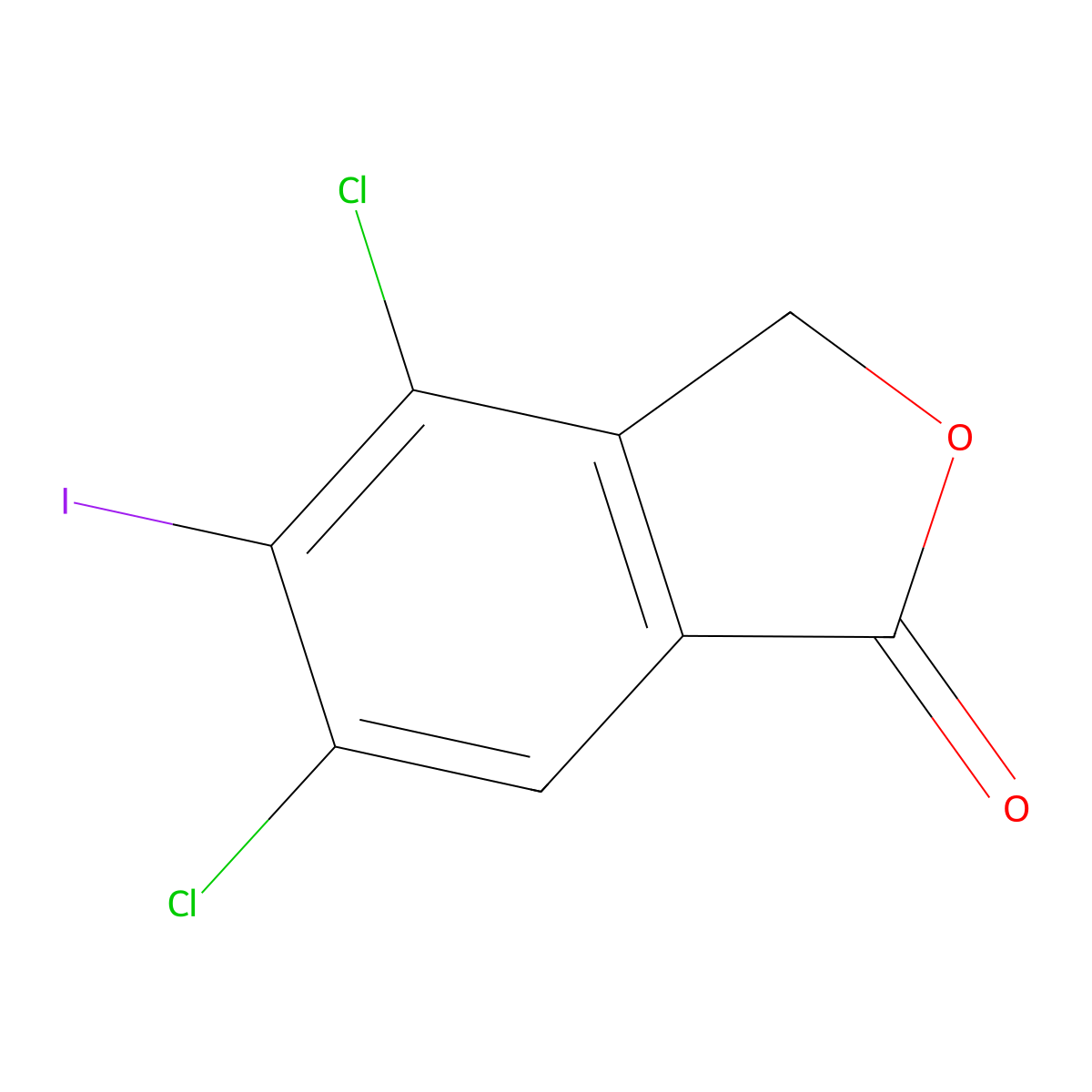 4,6-Dichloro-5-iodoisobenzofuran-1(3H)-one molecular structure, CAS 2649788-97-4