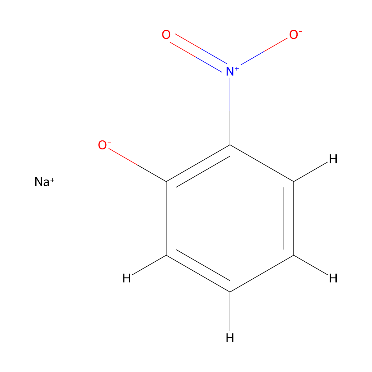 Sodium 2-nitrophenolate molecular structure, CAS 26498-36-2