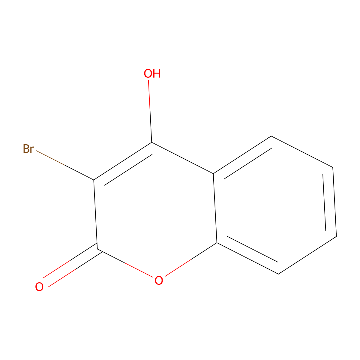 3-bromo-4-hydroxy-2H-chromen-2-one molecular structure, CAS 2650-14-8