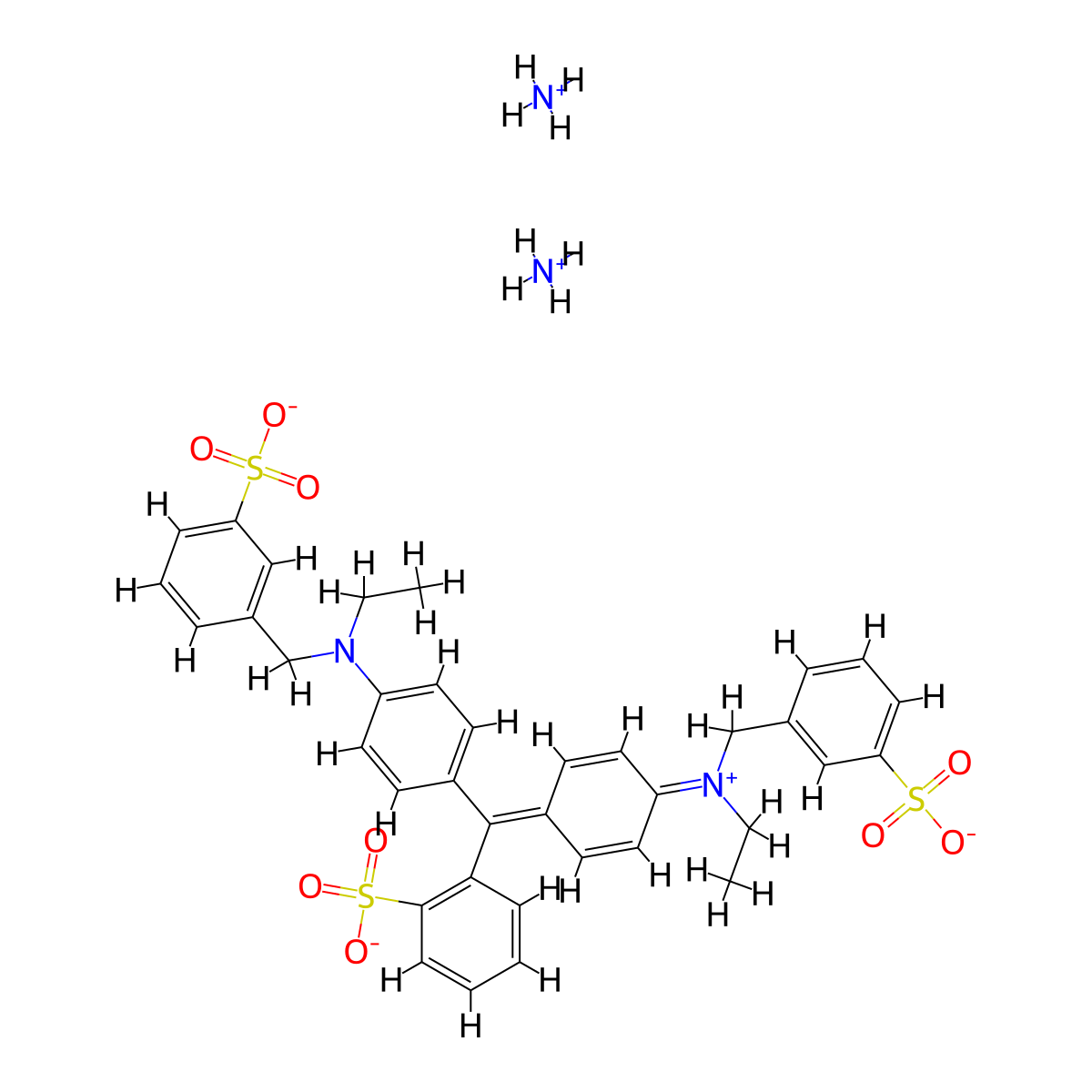 C.I. Acid Blue 9 molecular structure, CAS 2650-18-2