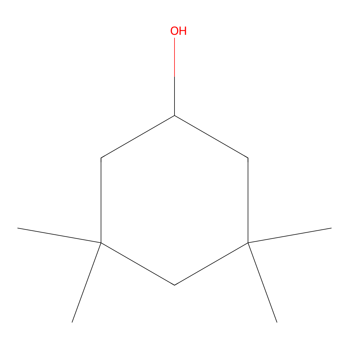 3,3,5,5-Tetramethylcyclohexanol molecular structure, CAS 2650-40-0
