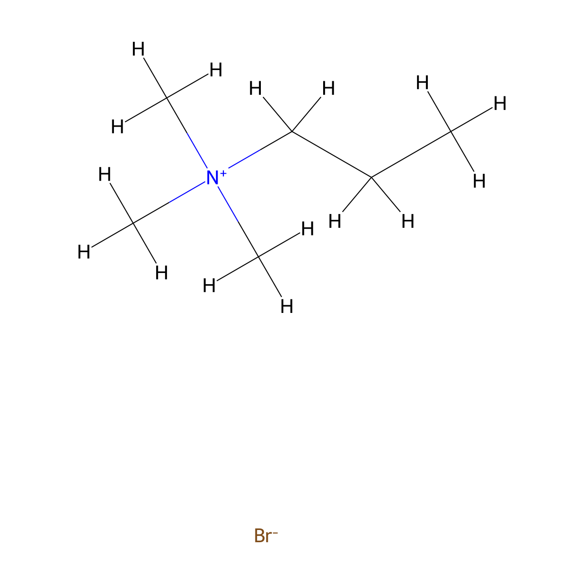 1-Propanaminium, N,N,N-trimethyl-, bromide (1:1) molecular structure, CAS 2650-50-2