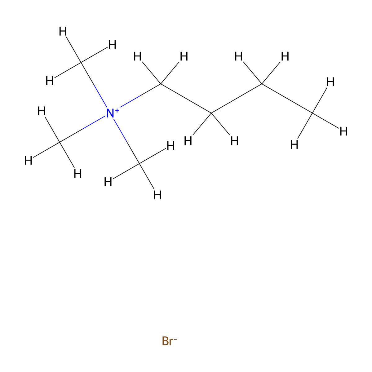 1-Butyltrimethylammonium bromide molecular structure, CAS 2650-51-3