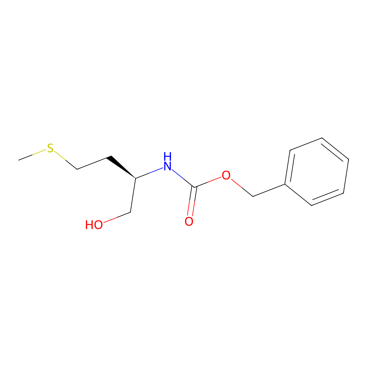 benzyl N-[(2R)-1-hydroxy-4-(methylsulfanyl)butan-2-yl]carbamate molecular structure, CAS 2650435-23-5