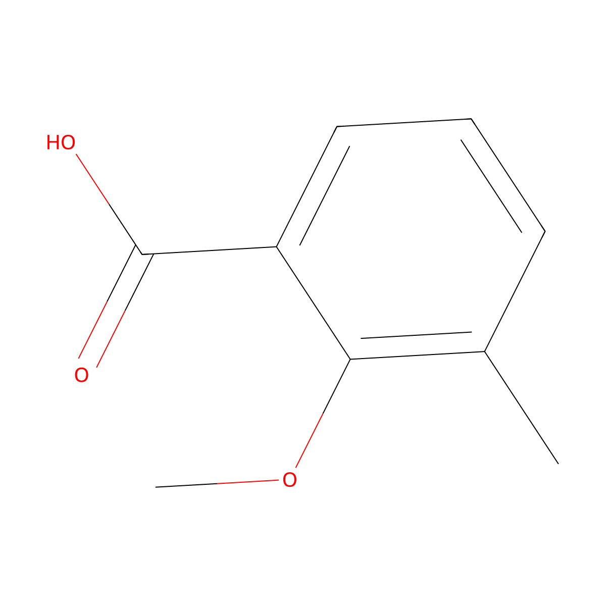 2-Methoxy-3-methylbenzoic acid molecular structure, CAS 26507-91-5