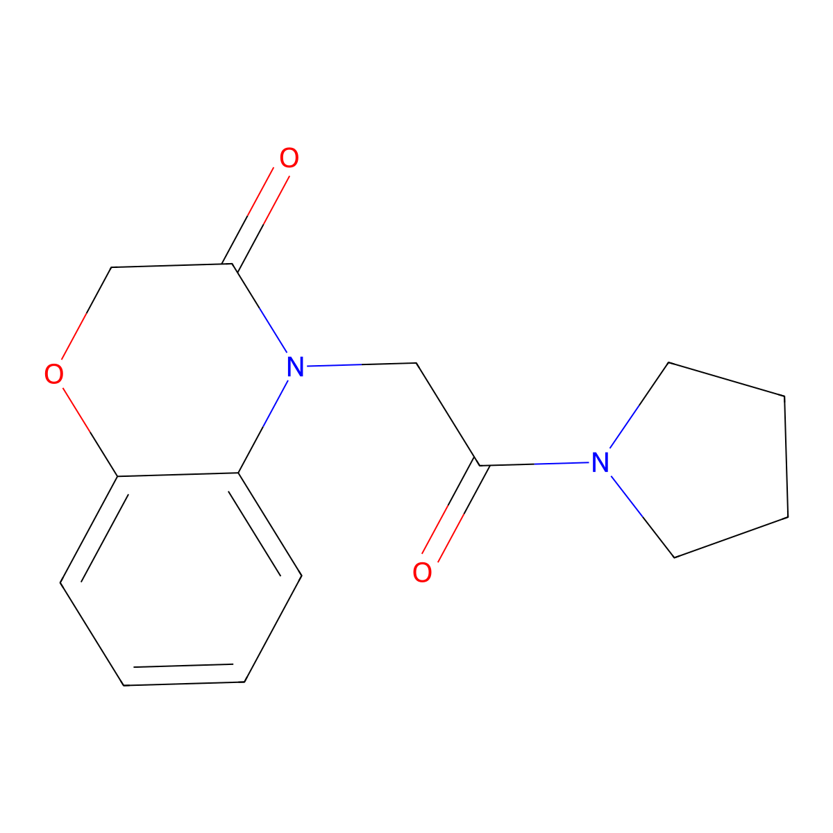 4-(2-Oxo-2-pyrrolidin-1-ylethyl)-1,4-benzoxazin-3-one molecular structure, CAS 26508-99-6