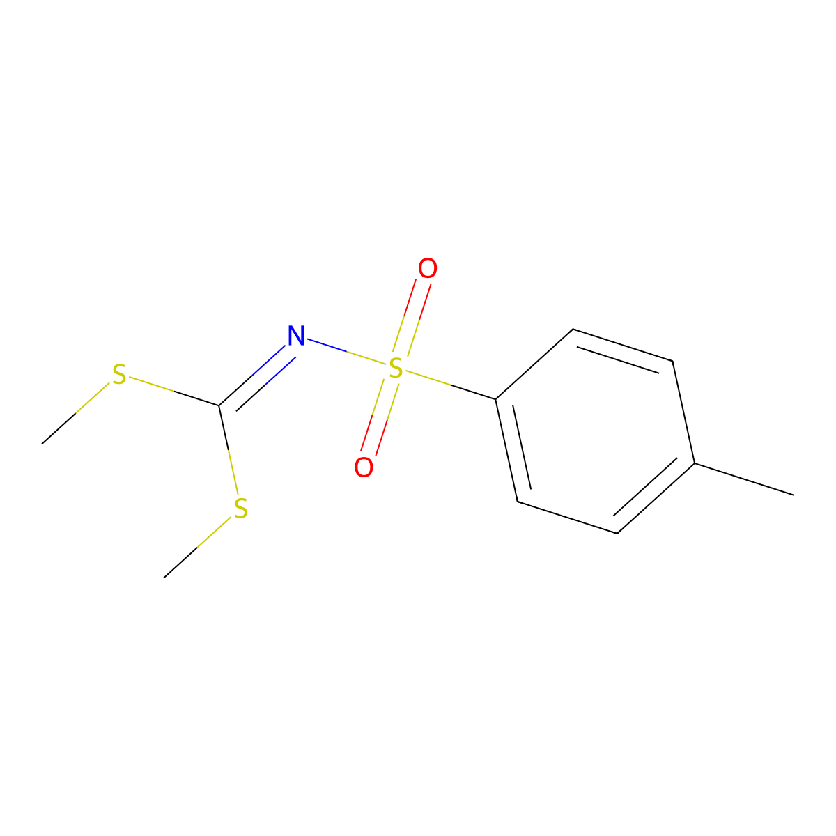 N-[bis(methylsulfanyl)methylidene]-4-methylbenzene-1-sulfonamide molecular structure, CAS 2651-15-2