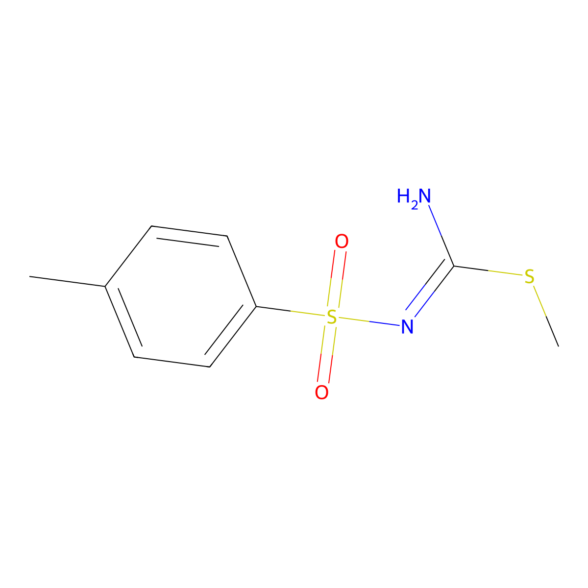 methyl N'-(4-methylphenyl)sulfonylcarbamimidothioate molecular structure, CAS 2651-16-3