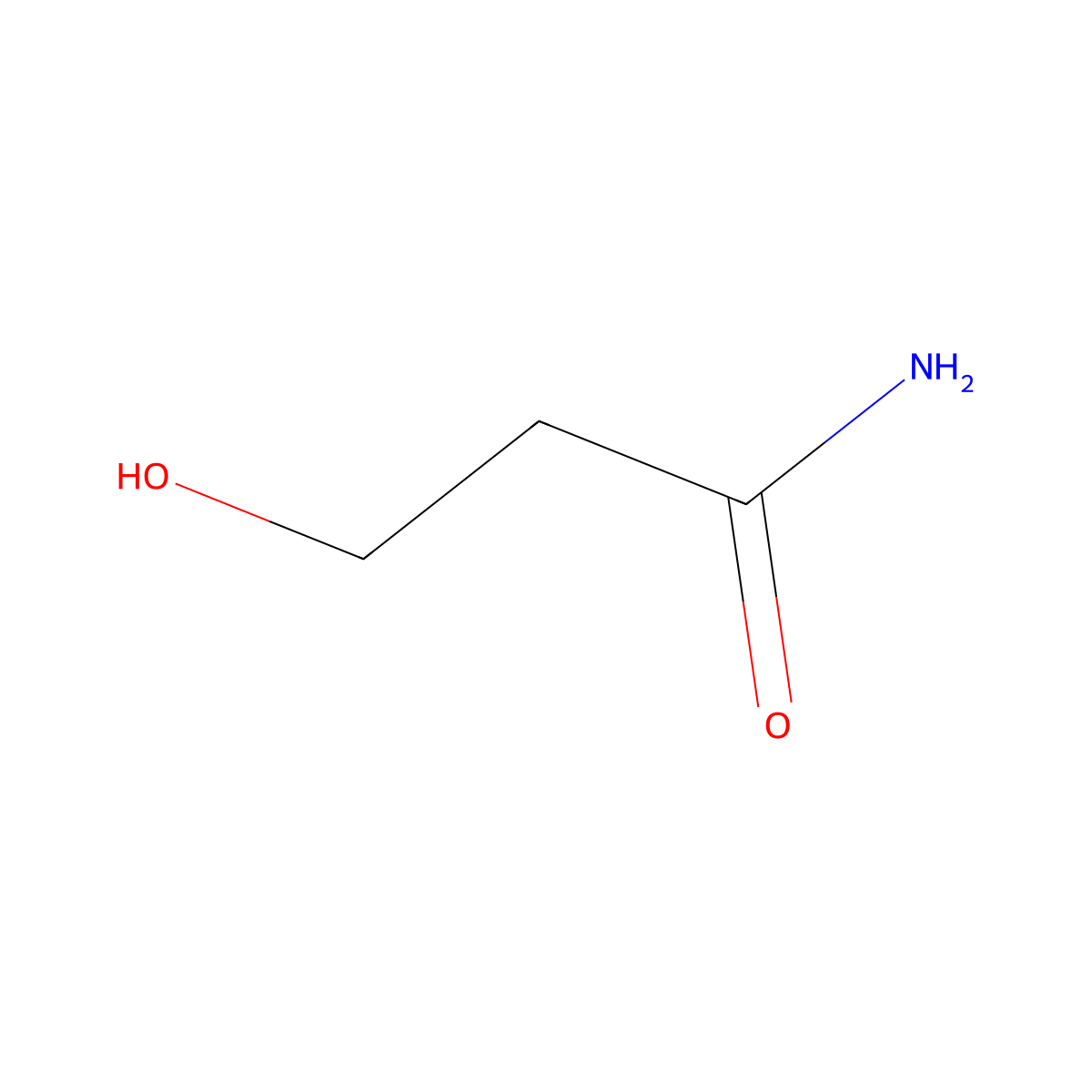 3-Hydroxypropanamide molecular structure, CAS 2651-43-6