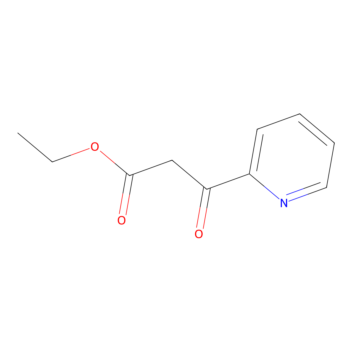 Ethyl 3-oxo-3-(pyridin-2-yl)propanoate molecular structure, CAS 26510-52-1