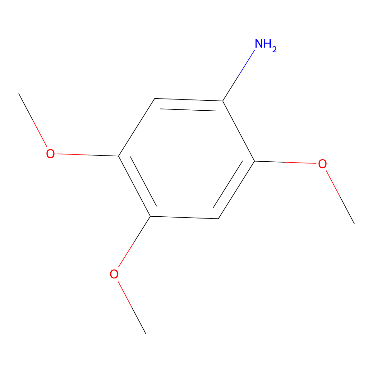 2,4,5-Trimethoxyaniline molecular structure, CAS 26510-91-8