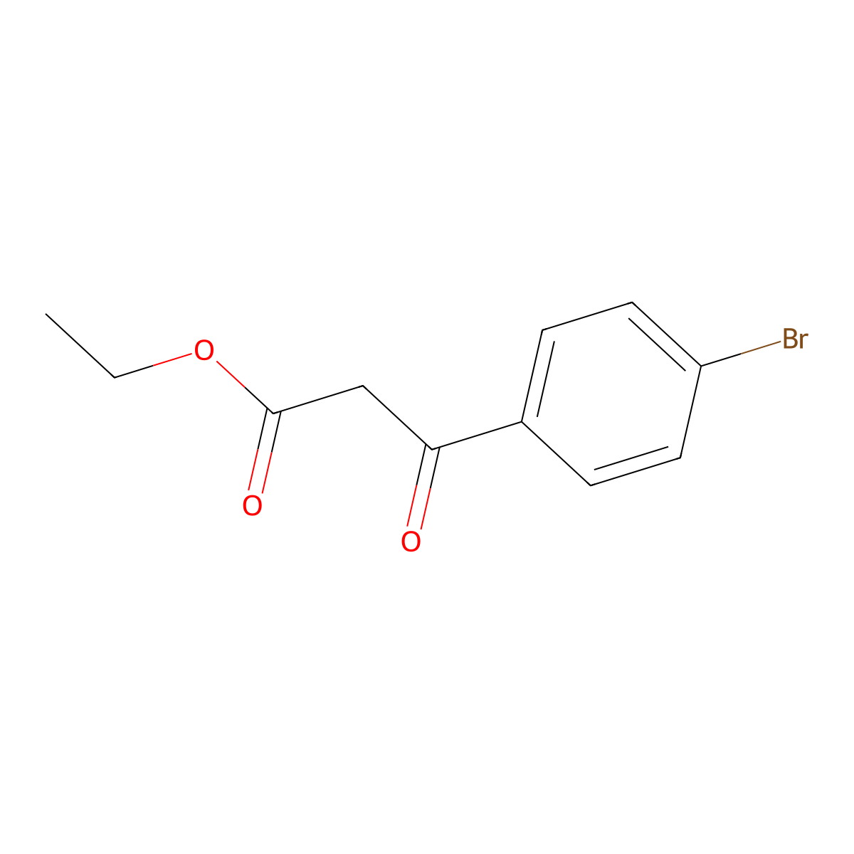 Ethyl 3-(4-bromophenyl)-3-oxopropanoate molecular structure, CAS 26510-95-2