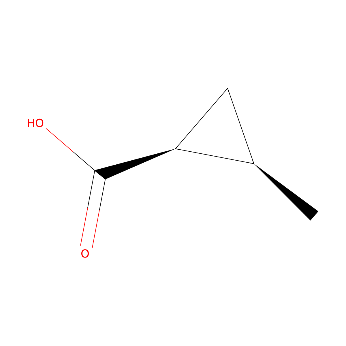 (1S,2R)-2-methylcyclopropane-1-carboxylic acid molecular structure, CAS 26510-98-5