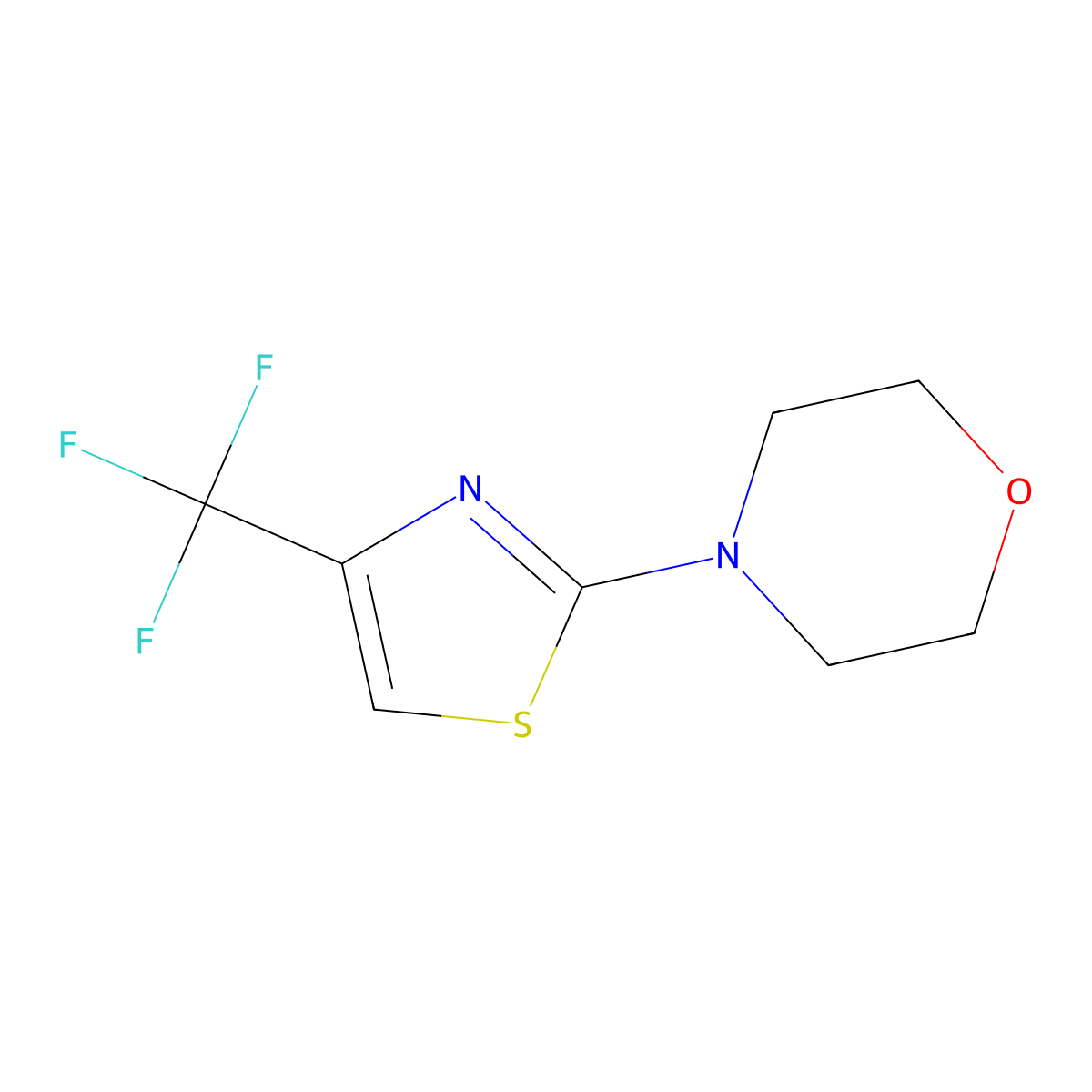 4-[4-(Trifluoromethyl)-1,3-thiazol-2-yl]morpholine molecular structure, CAS 265107-02-6
