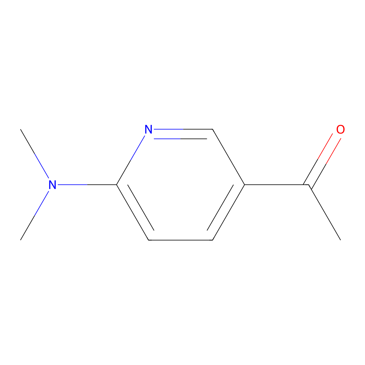 1-(6-(Dimethylamino)pyridin-3-yl)ethan-1-one molecular structure, CAS 265107-41-3