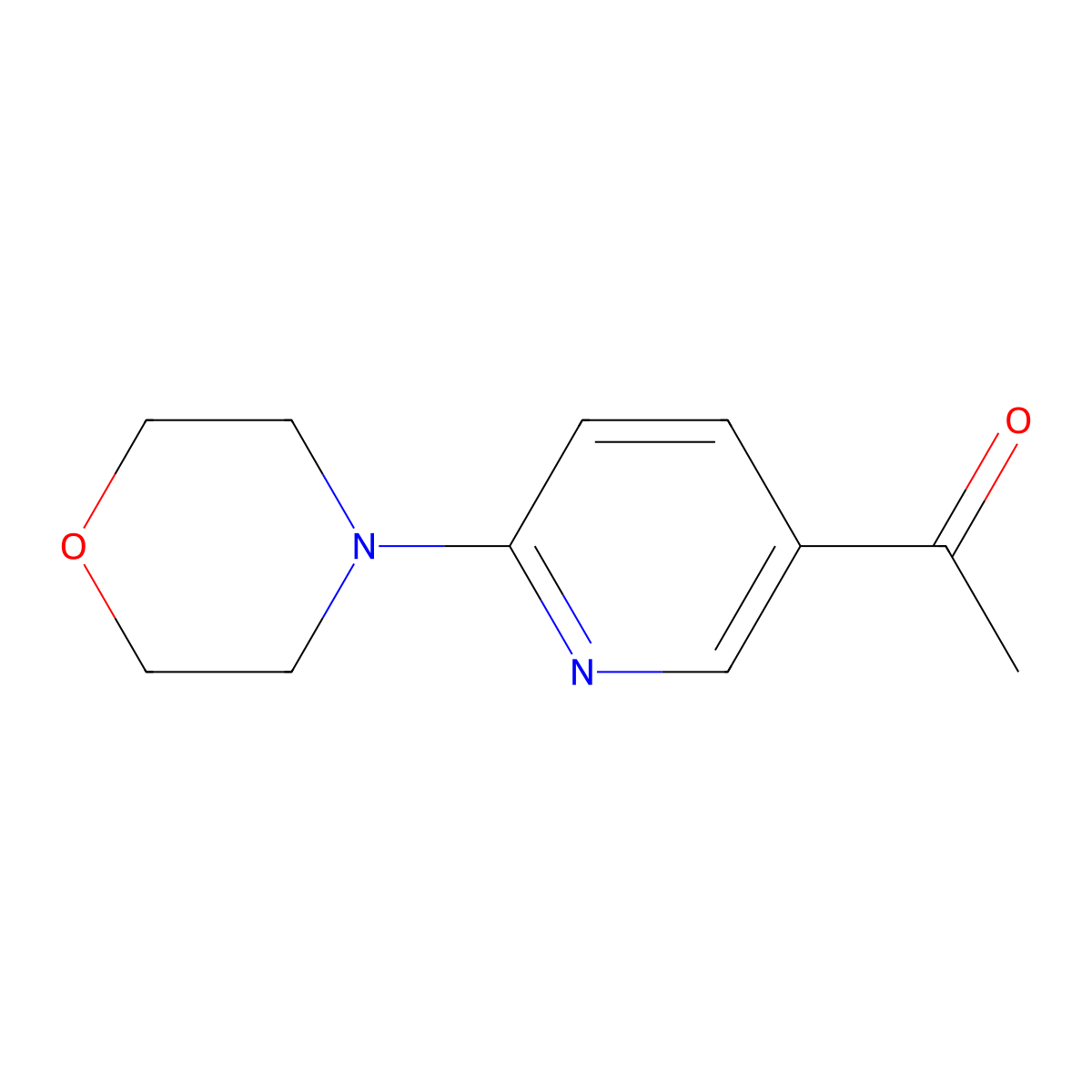 1-(6-Morpholinopyridin-3-yl)ethanone molecular structure, CAS 265107-43-5