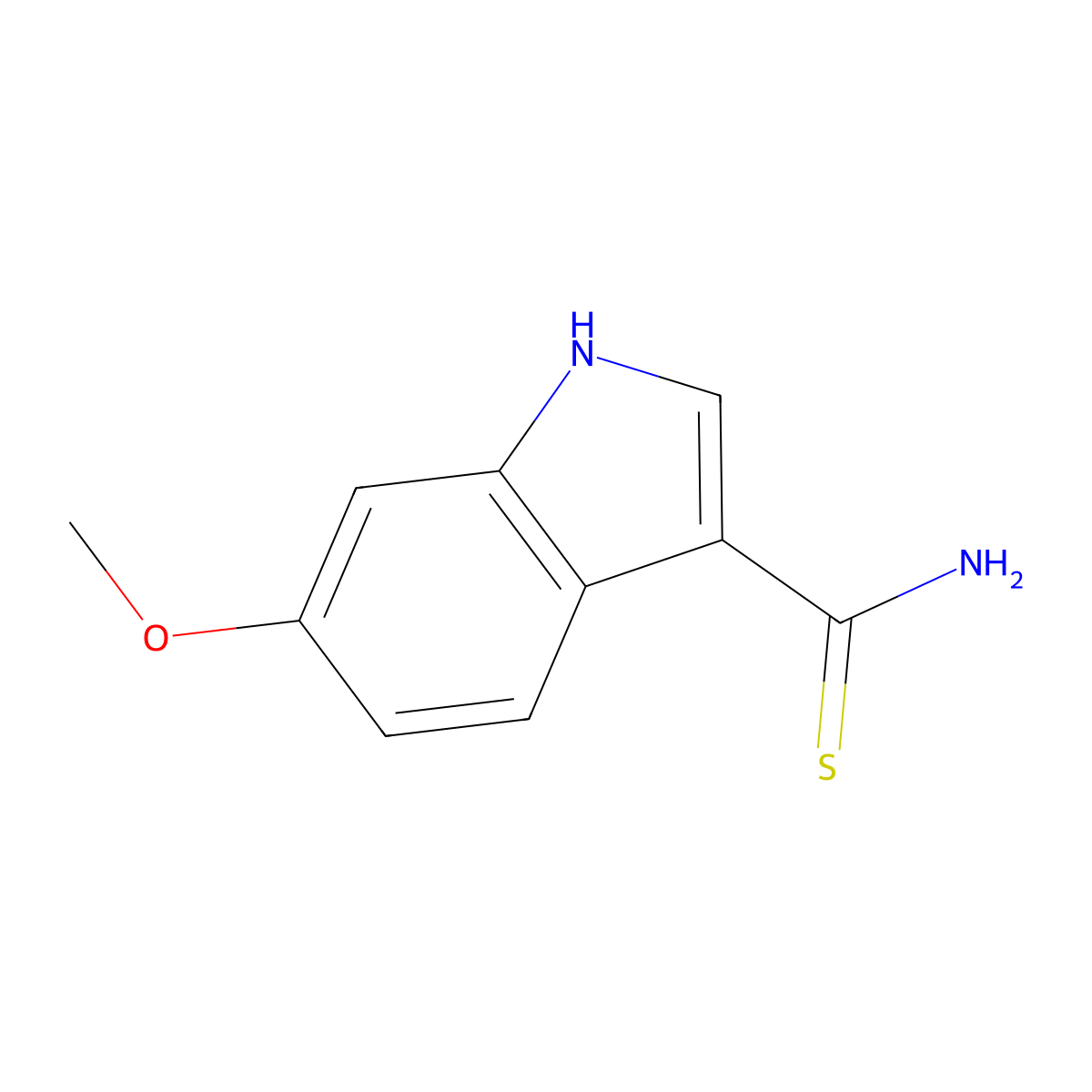 6-methoxy-1H-indole-3-carbothioamide molecular structure, CAS 265111-06-6