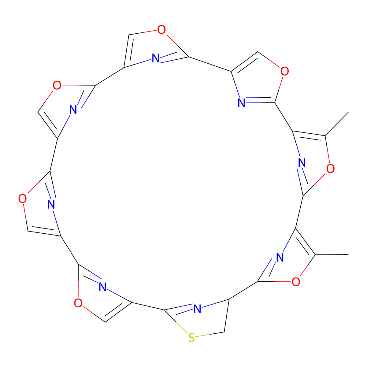 Telomestatin molecular structure, CAS 265114-54-3