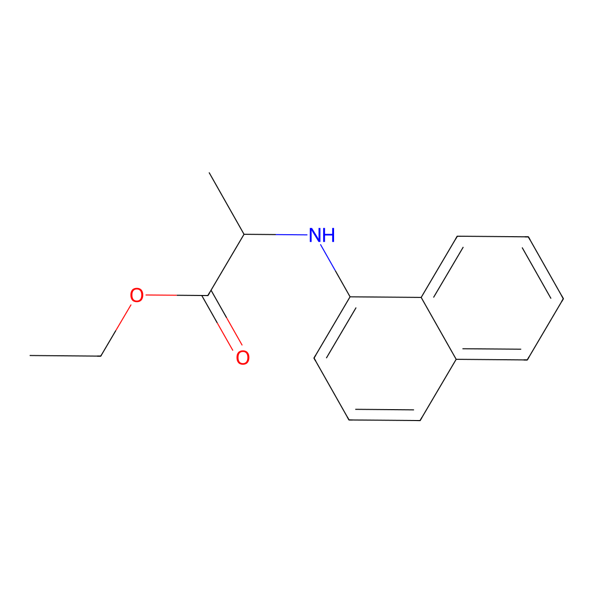 Ethyl 2-(1-naphthylamino)propionate molecular structure, CAS 265119-45-7