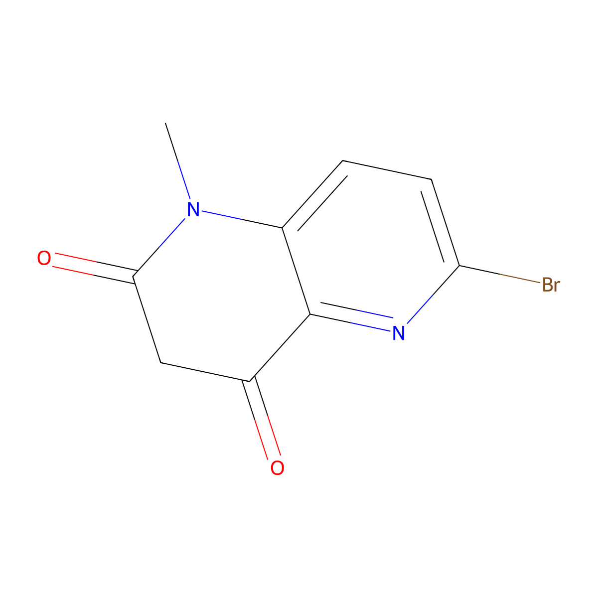 6-Bromo-1-methyl-1,5-naphthyridine-2,4(1H,3H)-dione molecular structure, CAS 2651226-48-9