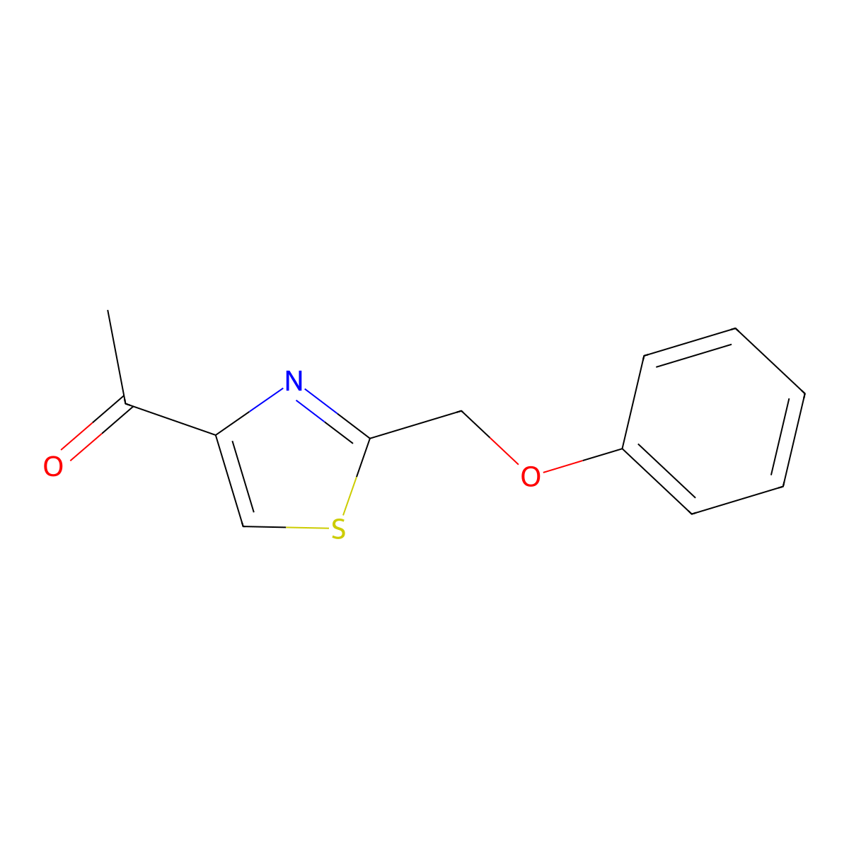 1-[2-(Phenoxymethyl)-4-thiazolyl]ethanone molecular structure, CAS 265126-46-3