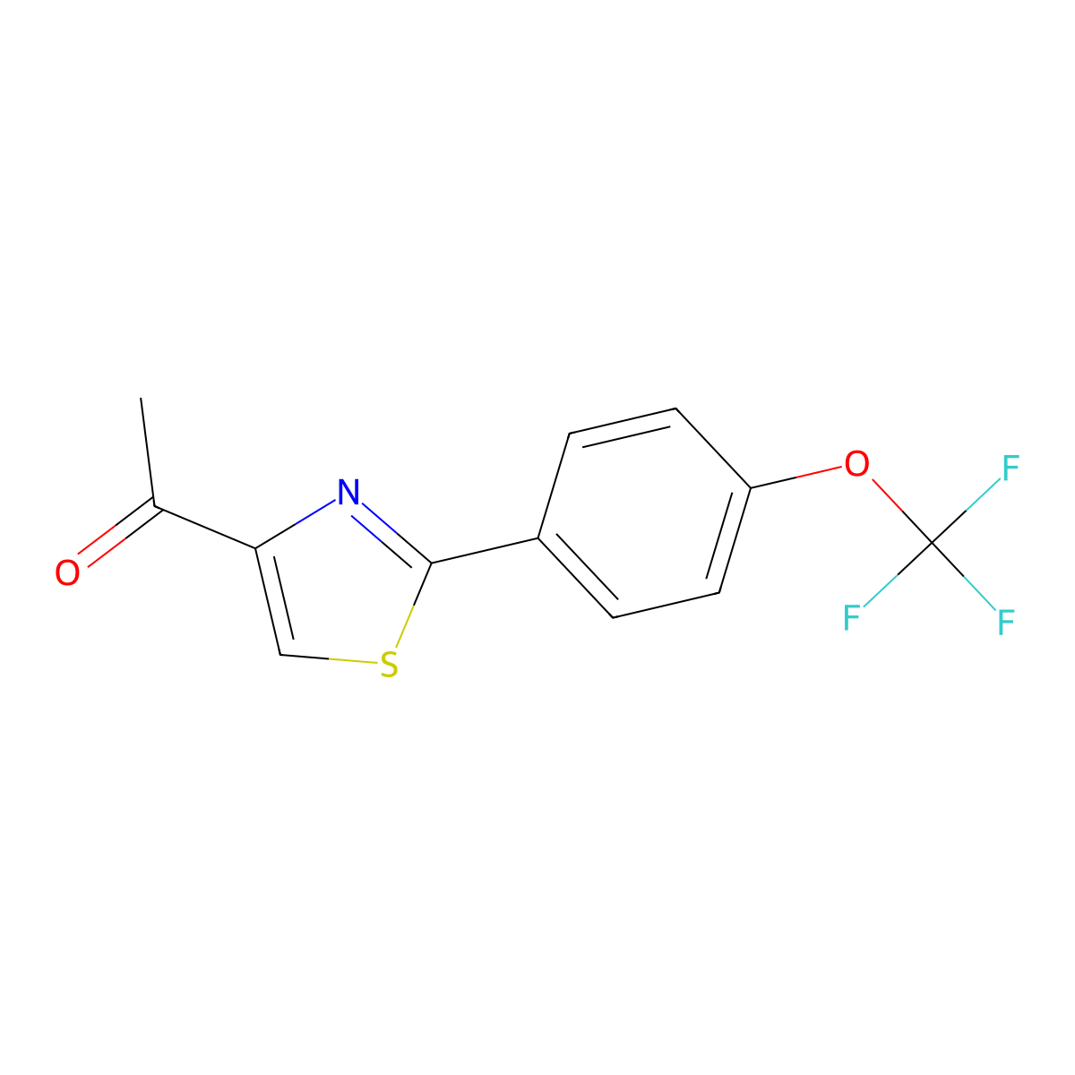 1-{2-[4-(Trifluoromethoxy)phenyl]-1,3-thiazol-4-yl}ethan-1-one molecular structure, CAS 265126-59-8